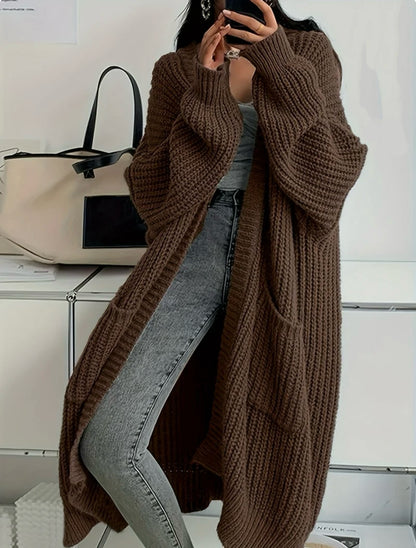 Women's Idle Style Loose Knitted Coat | Thick Oversized Cardigan Idle Style Loose Thick Knitted Coat For | Ectron Online
