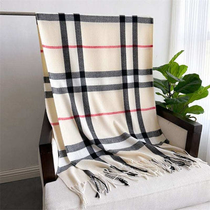 Cashmere-like Plaid Warm Shawl Scarf Unisex All-matching