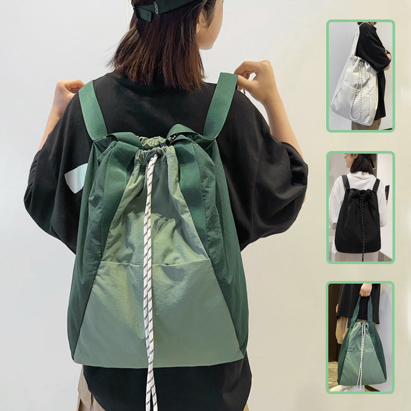 Fashion Drawstring Backpack Leisure Travel Bags Outdoor Sports Light Shoulder Bag Men And Women