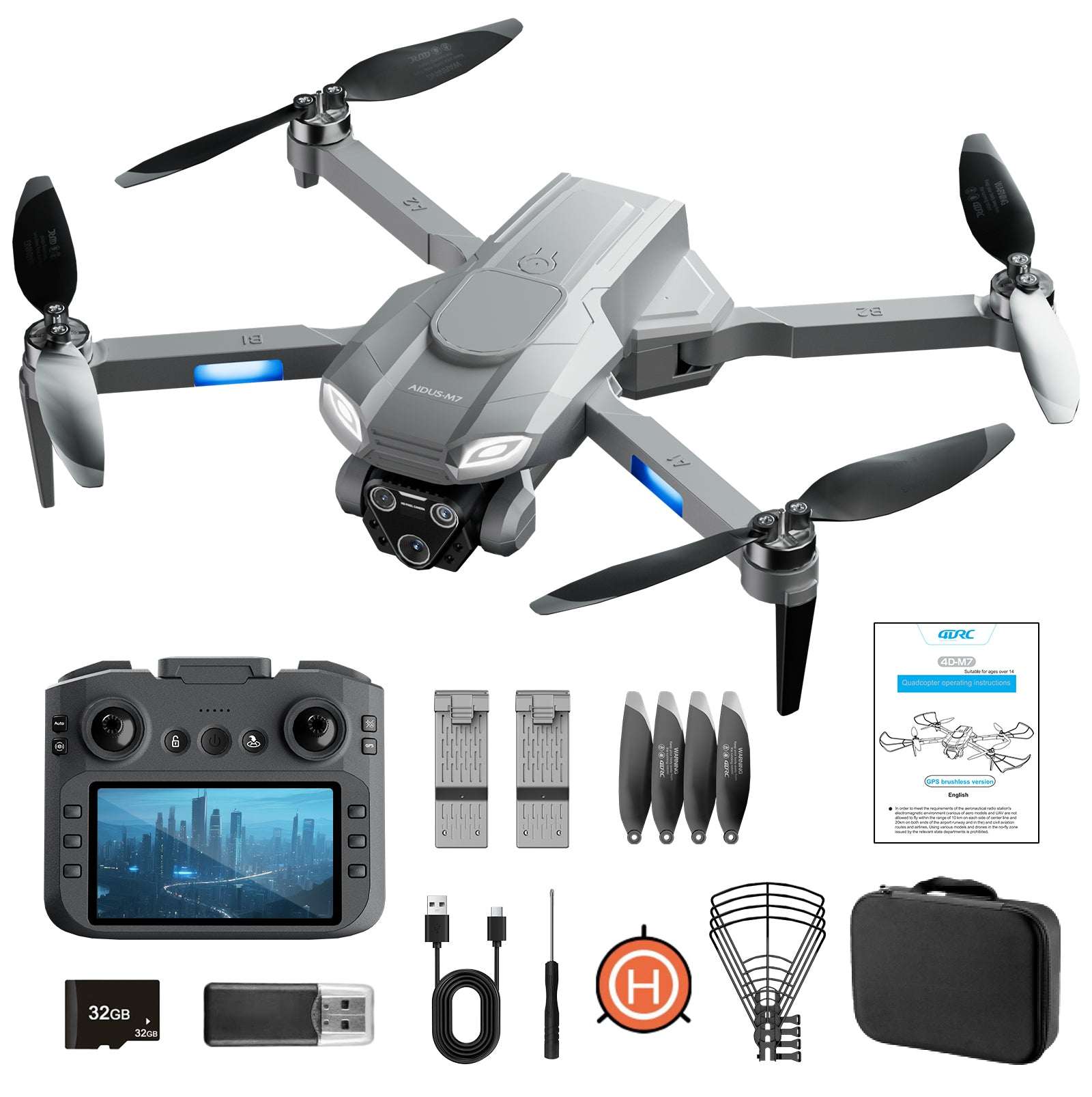 M7 GPS Drone with 4K HD Camera | Brushless Motor RC Quadcopter M7 GPS Drone With 4K Camera For Adults W | Ectron Online