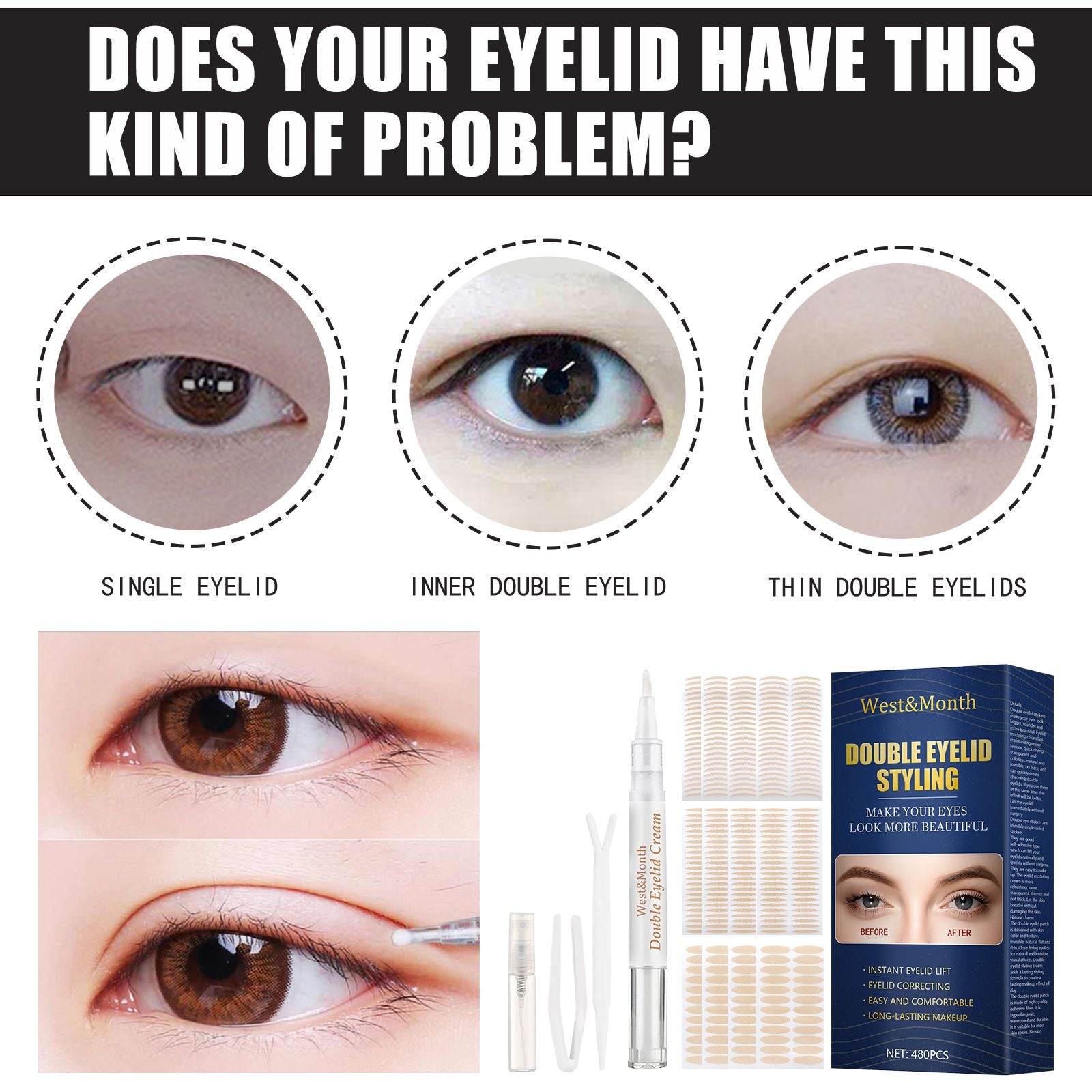 West&Month Double Eyelid Tape