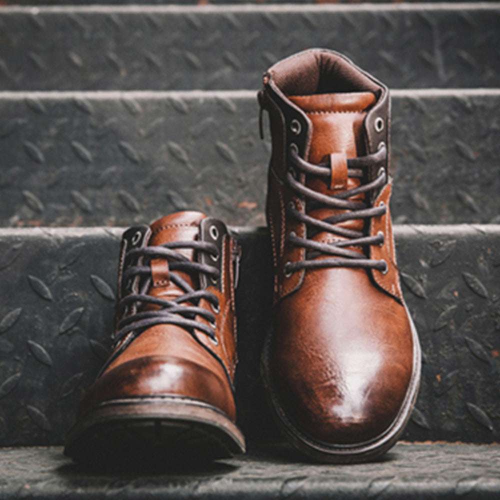 Men’s Vintage Leather Martin Boots – Classic & Durable Men's vintage leather Martin boots | Ectron Online