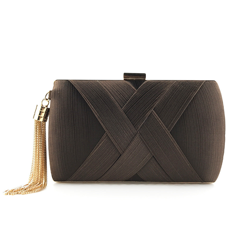 Dinner Satin Fashion Tassel Clutch - Elegant Evening Bag Dinner Satin Fashion Tassel Clutch | Ectron Online