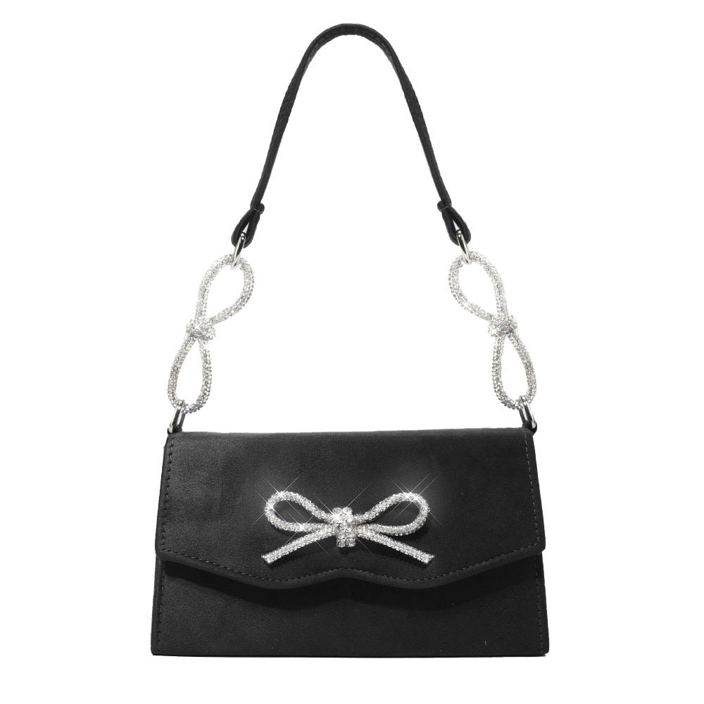 Shiny Bow Rhinestone Women's Bag - High-grade French Style Shiny Bow Rhinestone Women Bag High-grad | Ectron Online