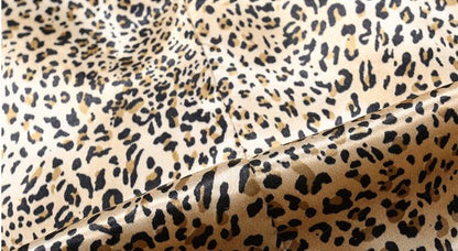 Women’s Leopard Print Coat | Mid-Length Jacket with Raccoon Fur Collar Mid-length Leopard Print Raccoon Fur Co | Ectron Online