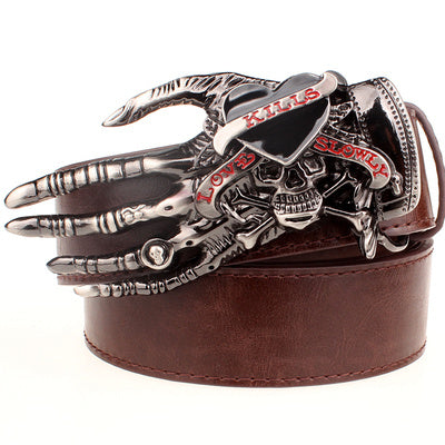 Skull big head claw belt fashion