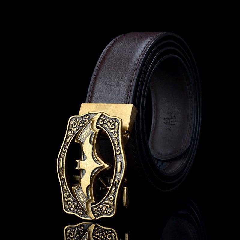 New Style Men's Casual Belt Bat Buckle Antique Automatic Buckle Belt