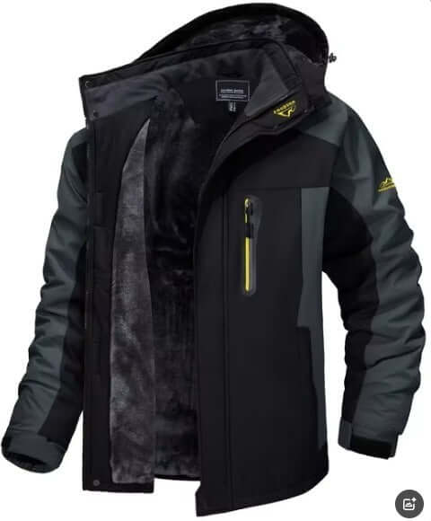 Men's Fleece Lined Hooded Parka Winter Hooded Jacket Fashion Casual Warm | Ectron Online