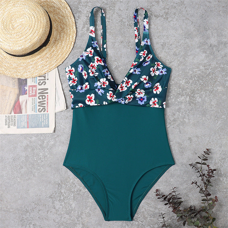 Slimming Color Matching One-piece Bikini Swimsuit For Women Slimming Color Matching One-piece Bikini | Ectron Online