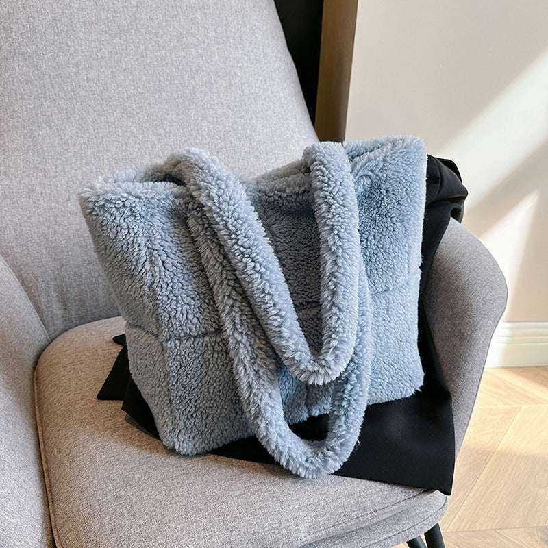 Luxury Plush Bag - Winter Fashion Cute Tote Handbag Women's Designer Luxury Plush Bag Winter | Ectron Online