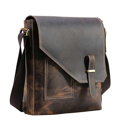 Top Layer Cowhide Casual Leather Men's Bag

