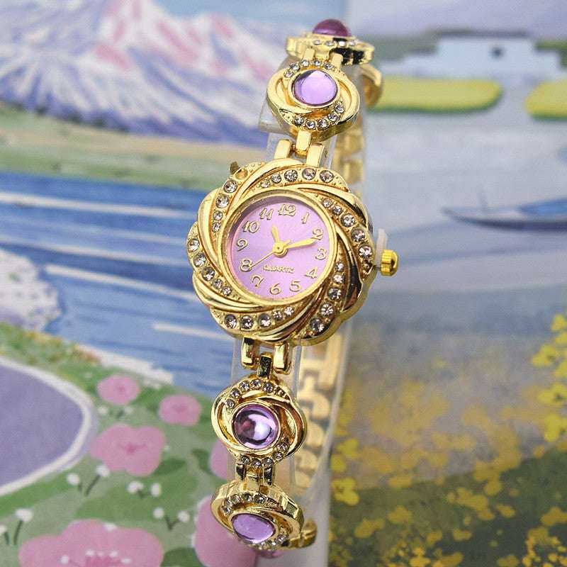 Chalcedony Diamond Light Luxury Bracelet Watch Chalcedony Women's Diamond Light Luxury | Ectron Online