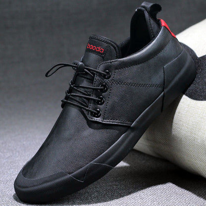 Fashion men shoes lace-up leather casual shoes