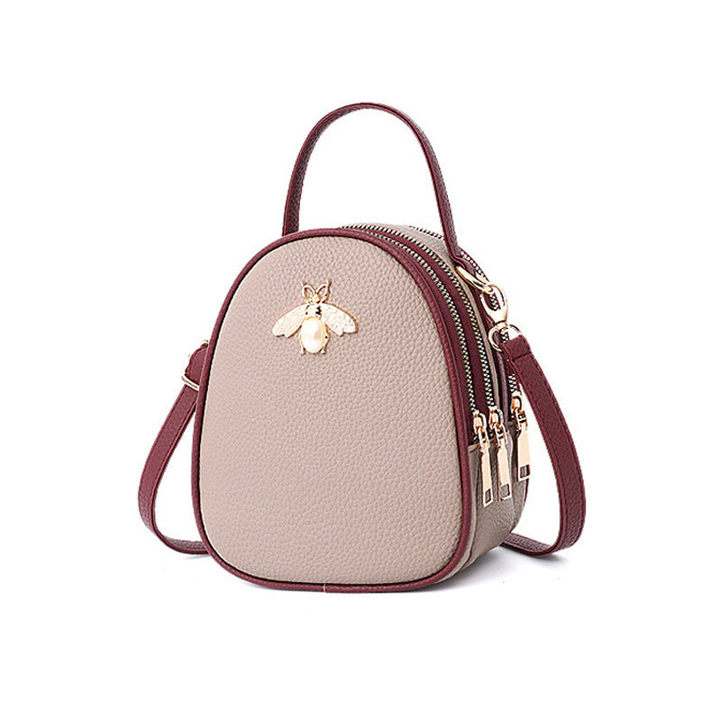 Women's New Bee Mini Three-Layer Zipper Shoulder Backpack Shoulder Bag Women's New Bee Mini Three | Ectron Online