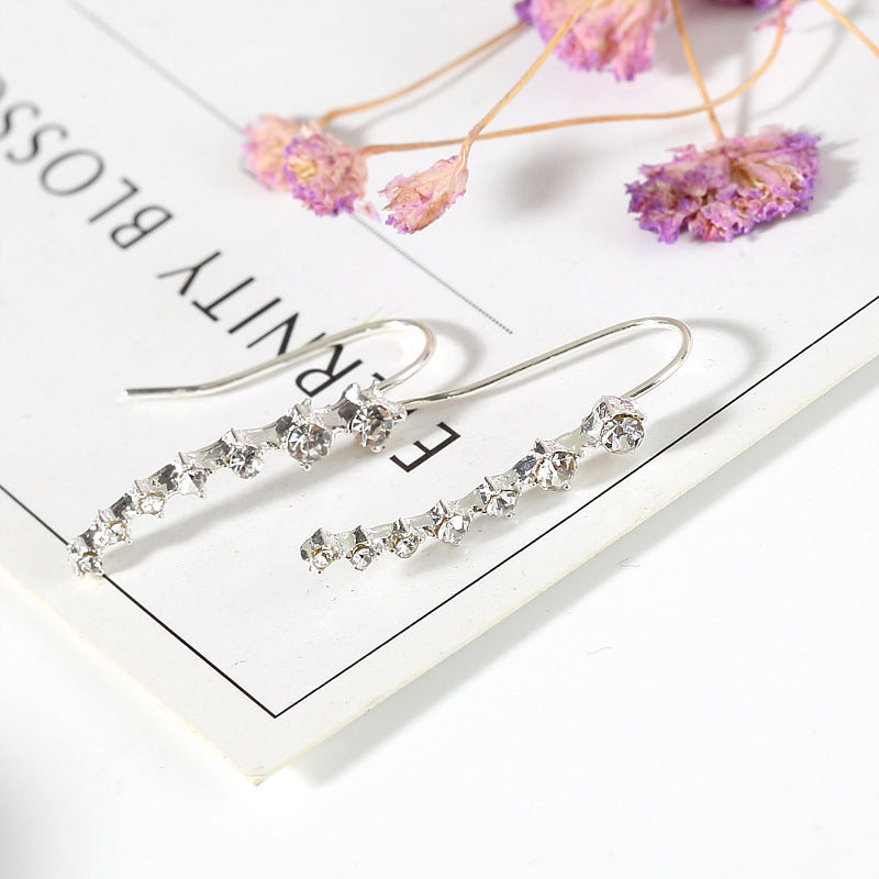 7 long rhinestone bridal earrings