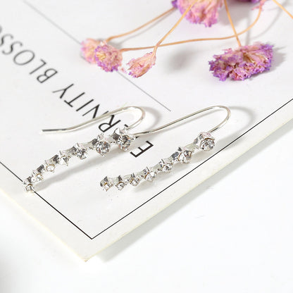 7 long rhinestone bridal earrings