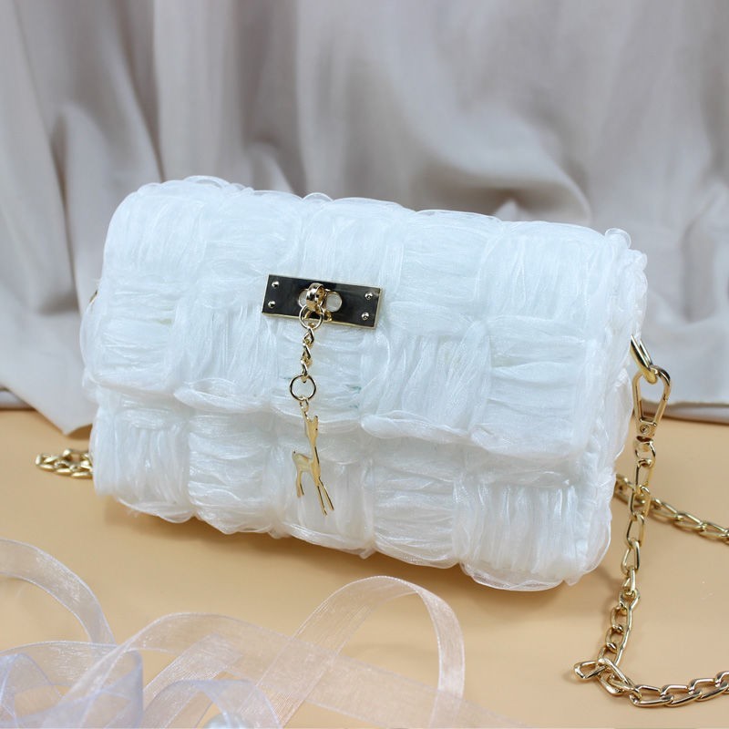 Ribbon Gauze Hand-Woven Chain Bag Ribbon gauze hand-woven chain bag | Ectron Online