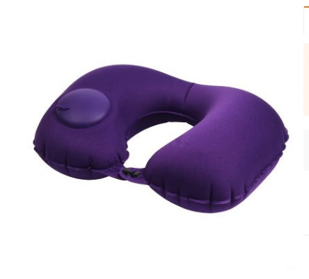 Portable U-Shape Inflatable Travel Pillow Car Head Rest Air Cushion For Travel Office Nap Head Rest Air Cushion Neck Pillow