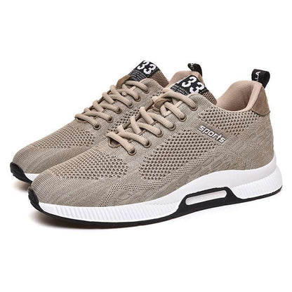 Fly-Knit Mesh Sneakers – Wear-Resistant Men’s Shoes, +6cm Height Fly-knit Sneakers Mesh Wear-resistant In | Ectron Online