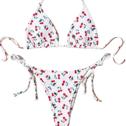 Holiday Split Halter Bikini