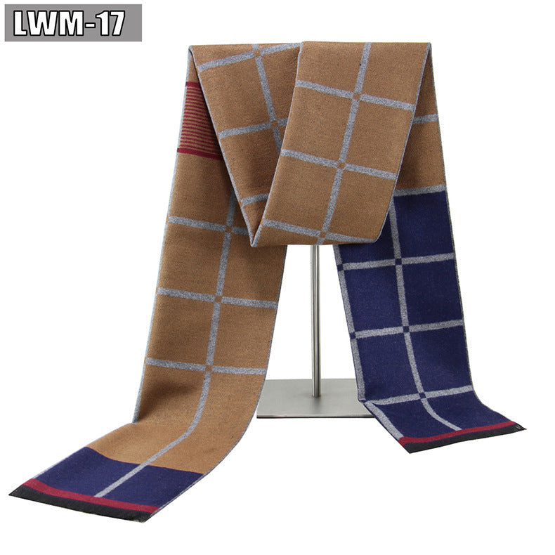 Men's Cashmere Business Plaid Scarf Men's Scarf European And American Cashme | Ectron Online