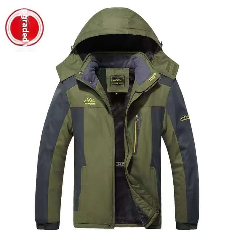 Men's Fleece Lined Hooded Parka Winter Hooded Jacket Fashion Casual Warm | Ectron Online