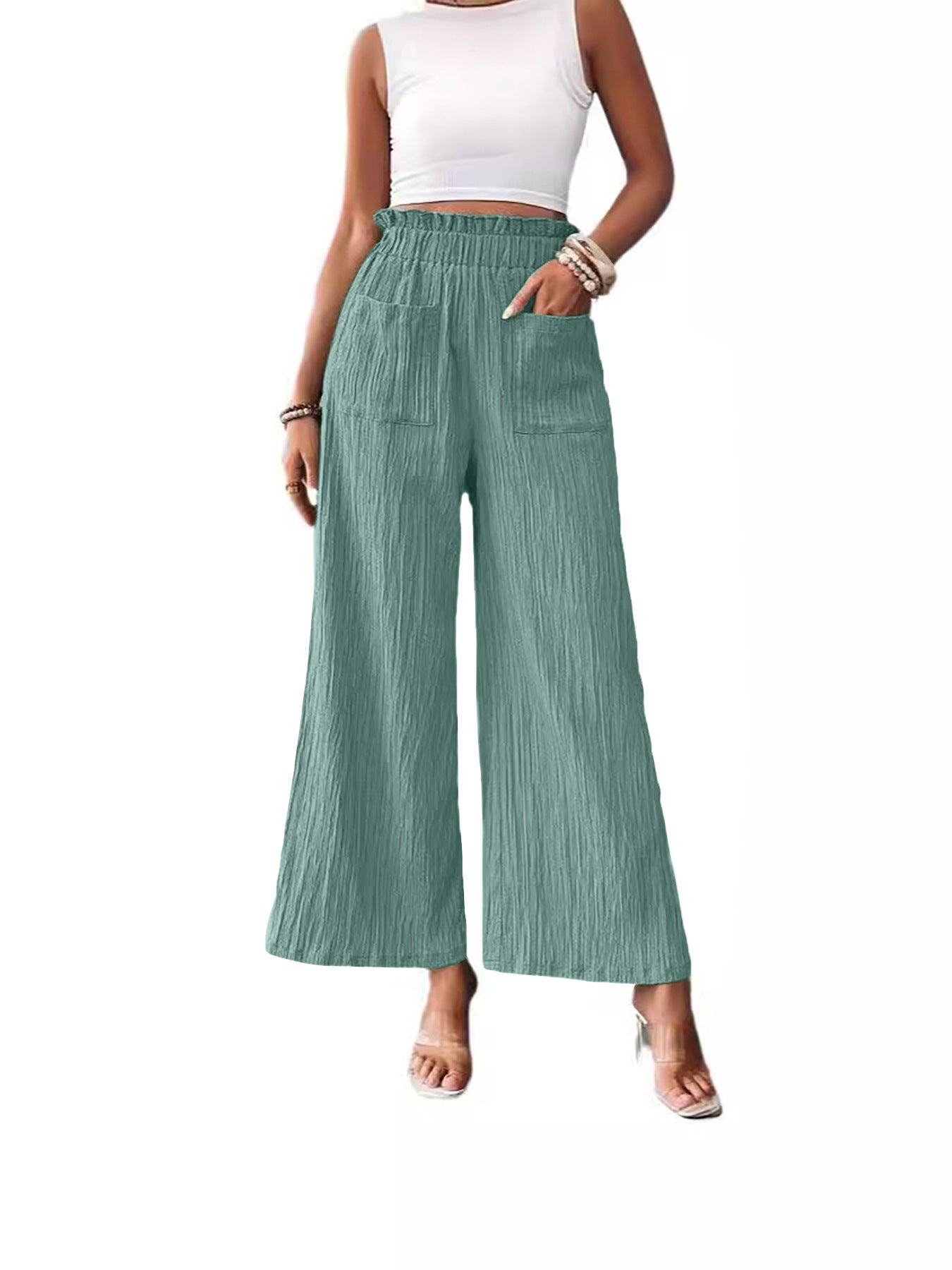 Casual Loose-fitting Wide-leg Slim-fit Trousers Casual Loose-fitting Wide-leg Slim-fit T | Ectron Online