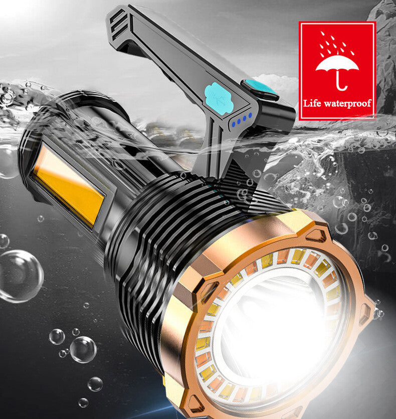 Ultra-Powerful LED Rechargeable Flashlight - COB Spotlight Torch