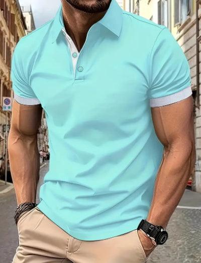 Men’s Stand Collar Polo Shirt – Business Casual Short Sleeve Men's Stand Collar Short Sleeve Polo Shi | Ectron Online