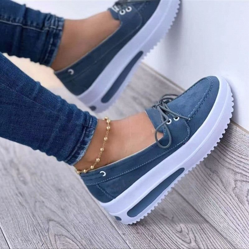 Women’s Lace-Up Wedge Flats – Casual & Comfortable Shoes Women's Lace-up Flats Shoes Wedges Heel | Ectron Online