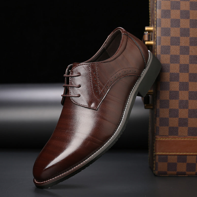 Plus Size British Leather Shoes – Men's PU, Casual & Formal Fit Fashion British Plus Size Men's Leather | Ectron Online