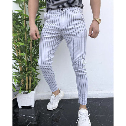 Striped men's casual pants