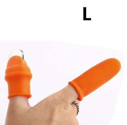 {{ brand }} Silicone Thumb Knife – Finger Protector for Cutting & Harvesting Straight L - Silicone Thumb Knife Finger Protector Ge