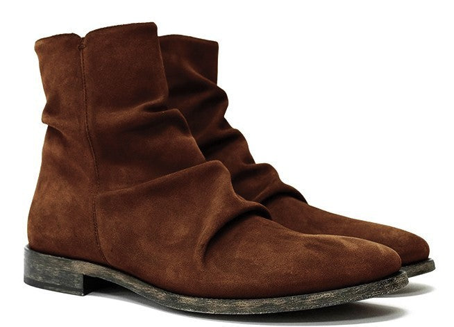 Pleated British Style Short Boots for Men Pleated British Style Short Boots Men's | Ectron Online