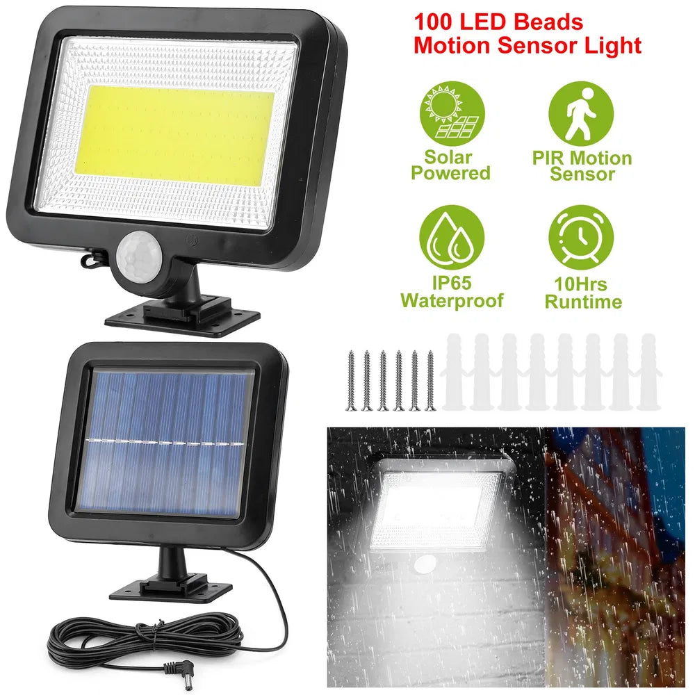 100 LED Solar Wall Lights Solar Powered Wall Lights Outdoor 100 LE | Ectron Online