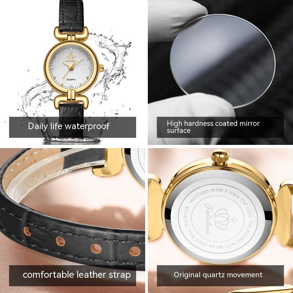 Retro Lightweight Small Kit Exquisite Watch Women's Belt Quartz Watch