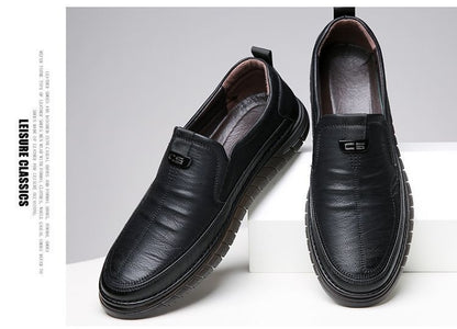 Men's Leather Shoes Breathable Beef Tendon Soft Bottom Everyday Joker Casual Shoes