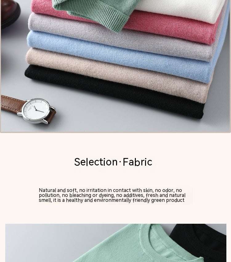 Summer Short Sleeve Men's Round Neck Thin Casual T-shirt Knitwear