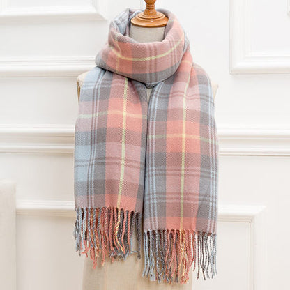 Women's Cashmere-like Thermal Plaid Scarf