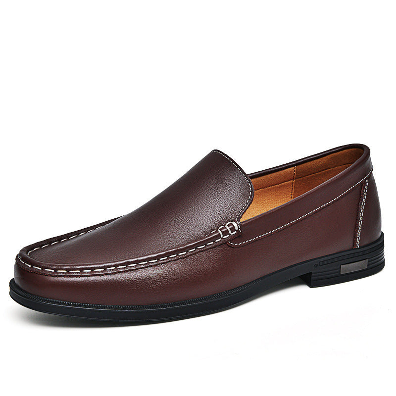 British White Slip-On Shoes – Casual & Formal Breathable Leather British Casual White Shoes Business Form | Ectron Online