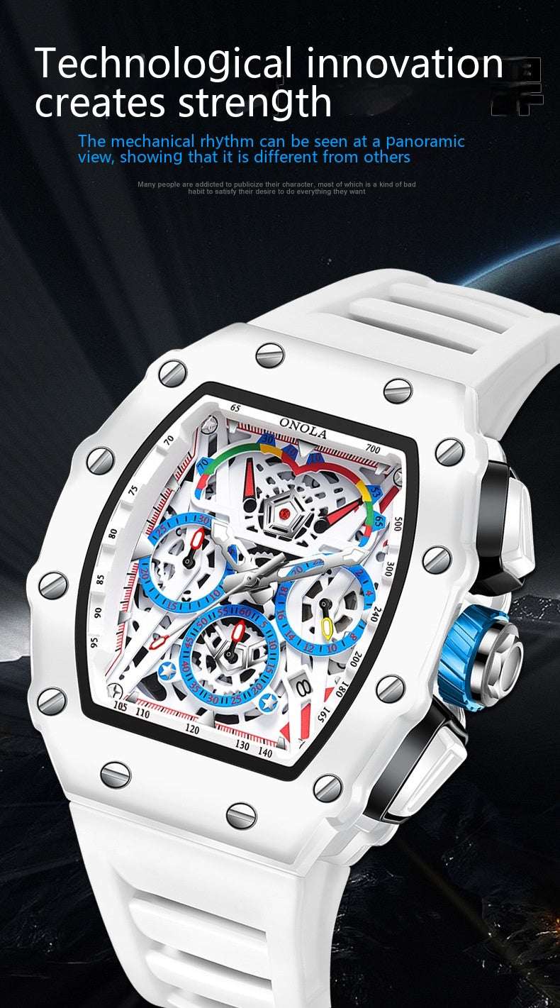 Men's Multifunctional Quartz Watch Multifunctional Fashion Waterproof Quart | Ectron Online