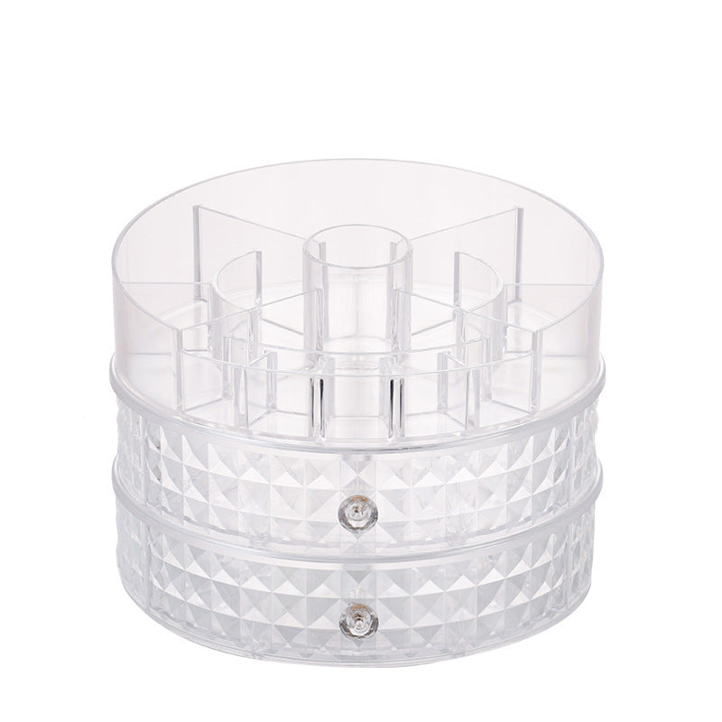 360° Rotating Diamond Pattern Makeup Organizer 360 rotating diamond pattern makeup box | Ectron Online