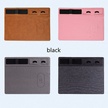 Four color options of a rectangular product with card slots on a white background.