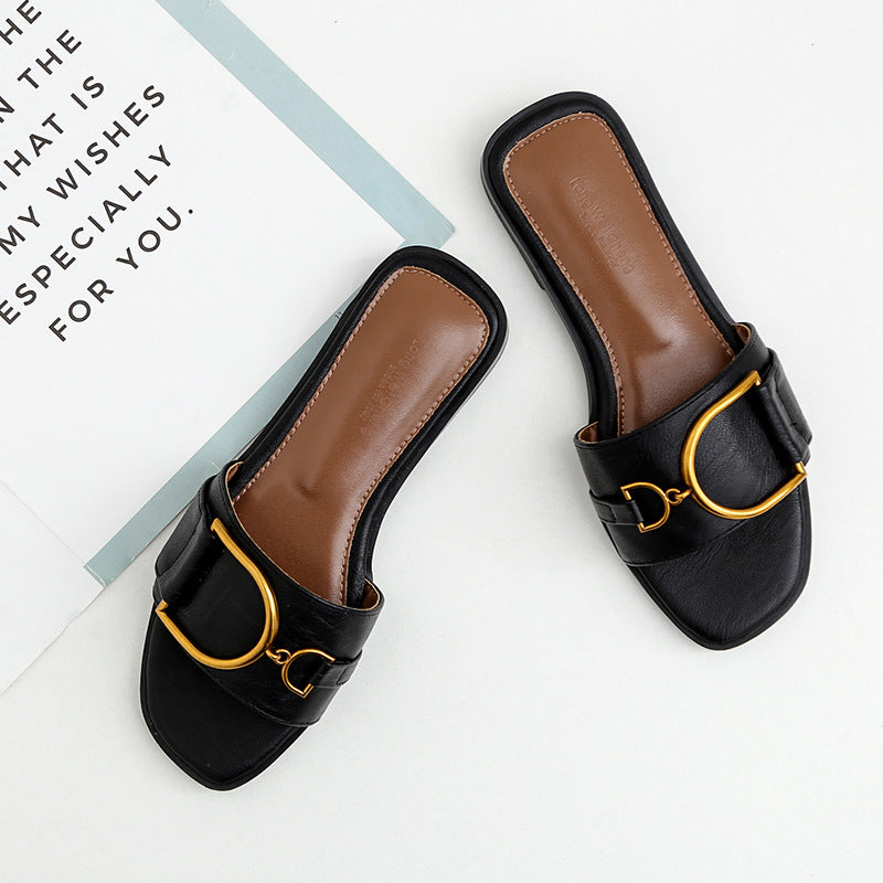 Women’s Summer New Fashion All-Matching Leisure Flat Sandals Women's Summer 2022 New Fashion All-matc | Ectron Online