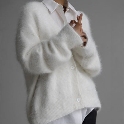 Women's Imitation Marten Cardigan | Loose Idle Style Sweater Coat 2024 Cross-border Hot Sale Spring And Au | Ectron Online