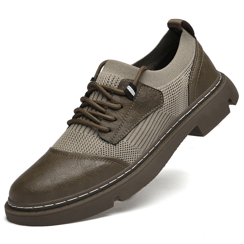 Casual Flying Woven Leather Shoes – Lightweight & Breathable Casual Flying Woven Leather Shoes | Ectron Online