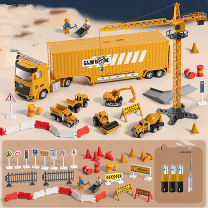 Tower Crane Toy Alloy Engineering Vehicle Set