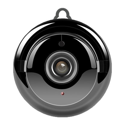Black security camera on a white background