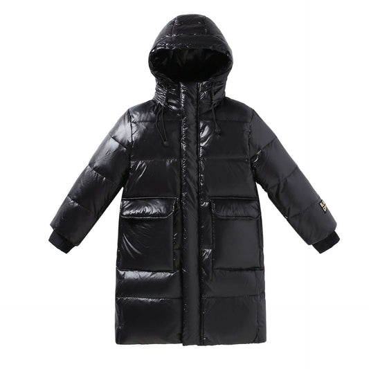 Down Jacket Boy's Long Overfashionable Knee Western Style