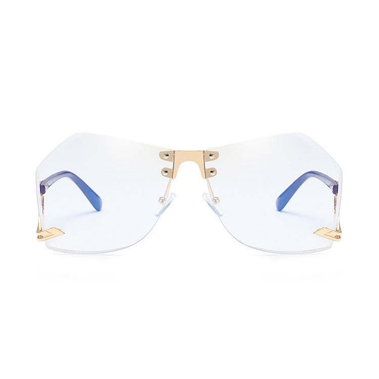 Women's Irregular Rimless Sunglasses – UV400 Lightweight Style Irregular Rimless Sunglasses Women | Ectron Online